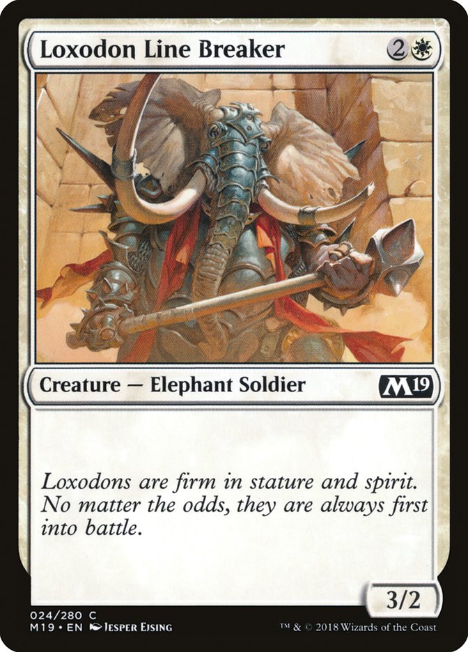 Loxodon Line Breaker [Core Set 2019] | Golgari Games