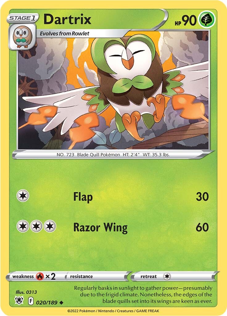 Dartrix (020/189) [Sword & Shield: Astral Radiance] | Golgari Games