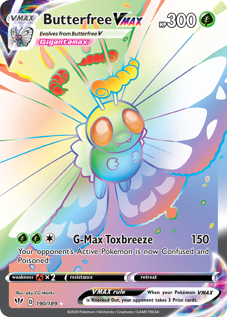 Butterfree VMAX (190/189) [Sword & Shield: Darkness Ablaze] | Golgari Games