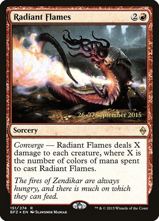 Radiant Flames [Battle for Zendikar Prerelease Promos] | Golgari Games