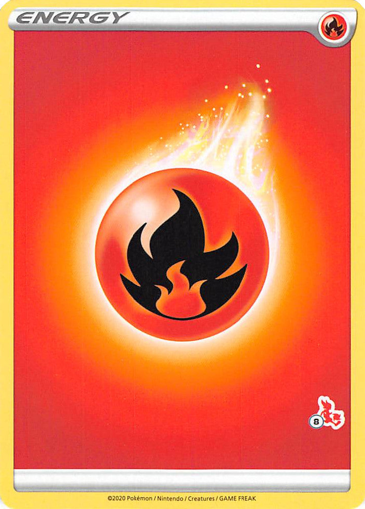 Fire Energy (Cinderace Stamp #8) [Battle Academy 2022] | Local Legends