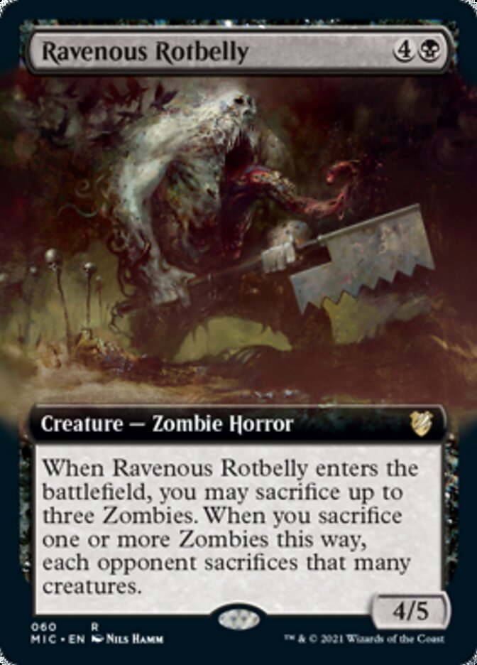 Ravenous Rotbelly (Extended Art) [Innistrad: Midnight Hunt Commander] | Golgari Games