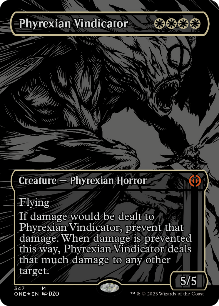 Phyrexian Vindicator (Oil Slick Raised Foil) [Phyrexia: All Will Be One] | Golgari Games