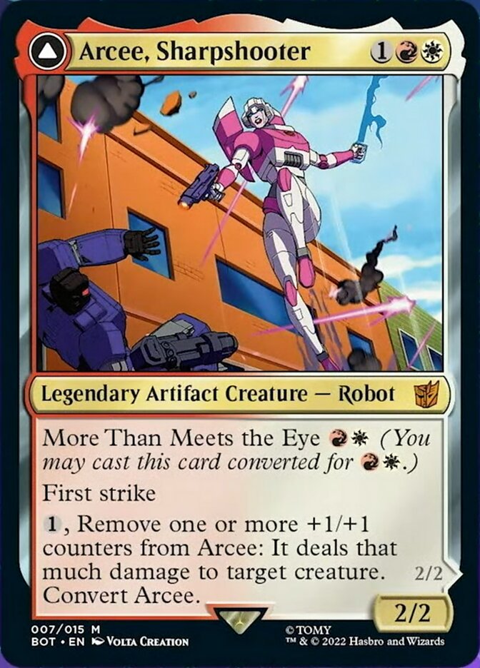 Arcee, Sharpshooter // Arcee, Acrobatic Coupe [Universes Beyond: Transformers] | Golgari Games