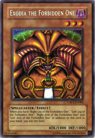 Exodia the Forbidden One [UBP1-EN005] Secret Rare | Golgari Games