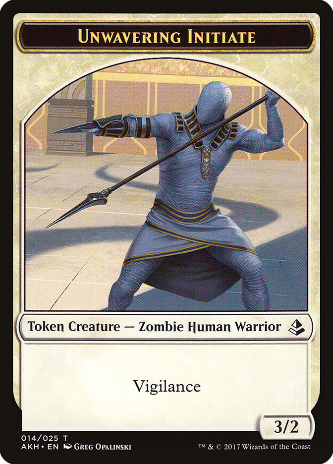 Unwavering Initiate Token [Amonkhet Tokens] | Golgari Games