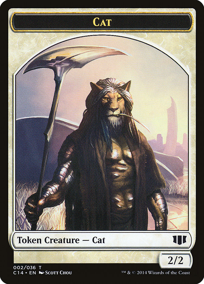 Angel // Cat Double-sided Token [Commander 2014 Tokens] | Golgari Games