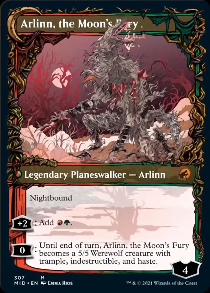 Arlinn, the Pack's Hope // Arlinn, the Moon's Fury (Showcase Equinox) [Innistrad: Midnight Hunt] | Golgari Games