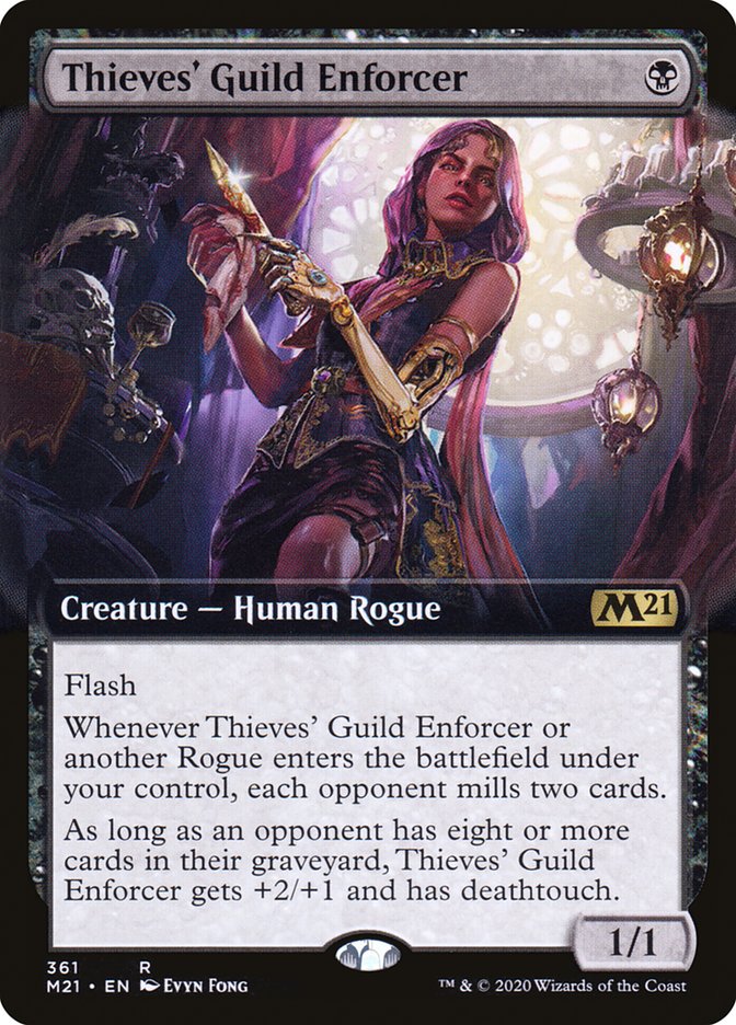 Thieves' Guild Enforcer (Extended Art) [Core Set 2021] | Golgari Games