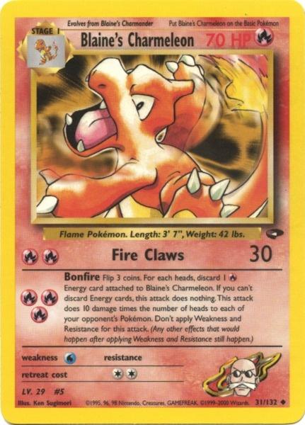 Blaine's Charmeleon (31/132) [Gym Challenge Unlimited] | Golgari Games