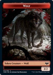 Wolf (011) // Treasure Double-sided Token [Innistrad: Crimson Vow Tokens] | Golgari Games