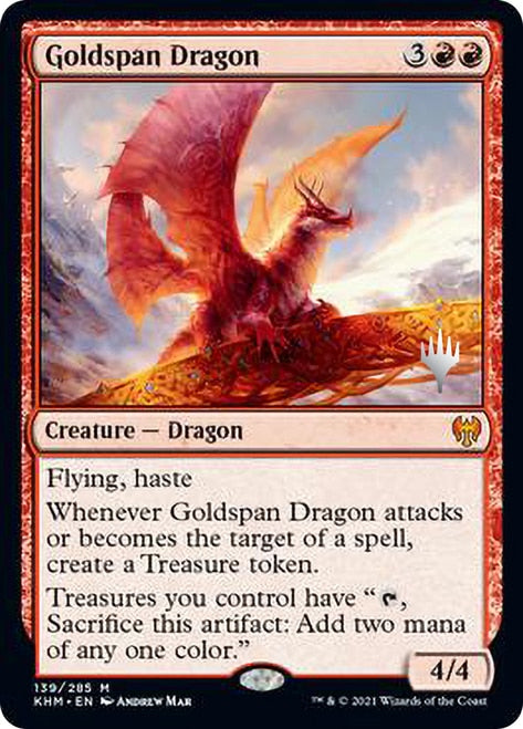 Goldspan Dragon (Promo Pack) [Kaldheim Promos] | Golgari Games