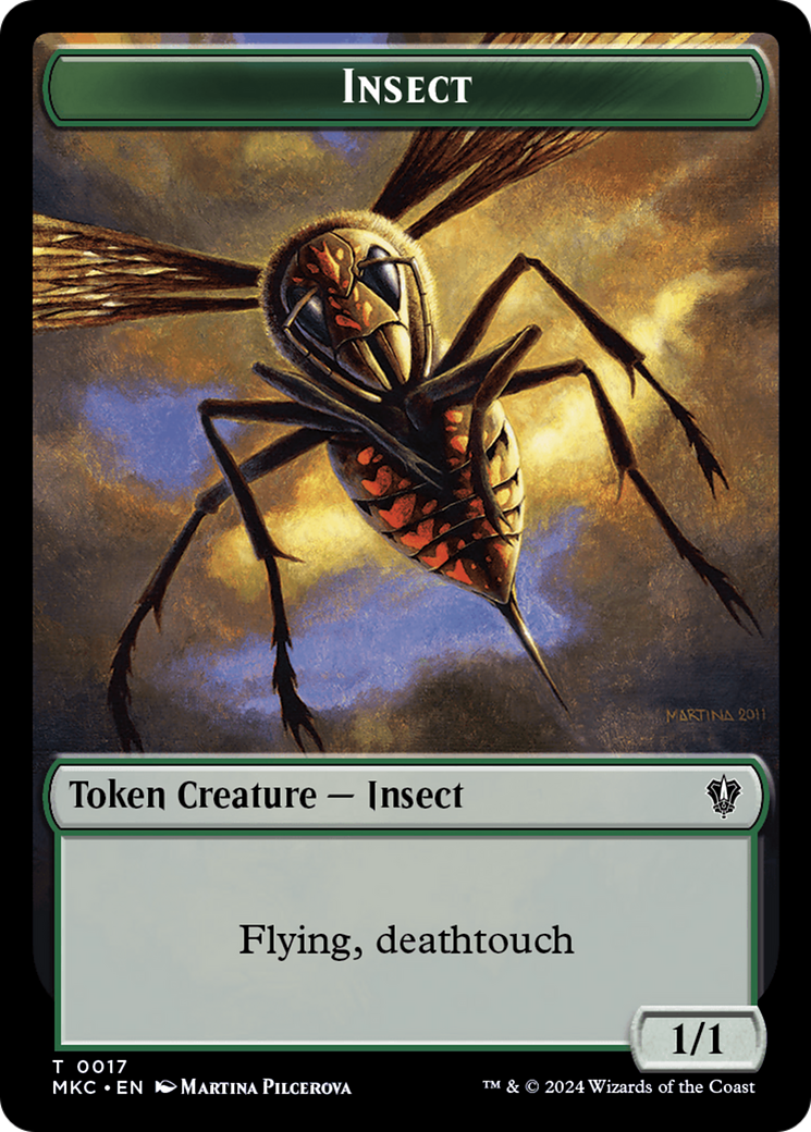 Clue // Insect (0017) Double-Sided Token [Murders at Karlov Manor Commander Tokens] | Golgari Games