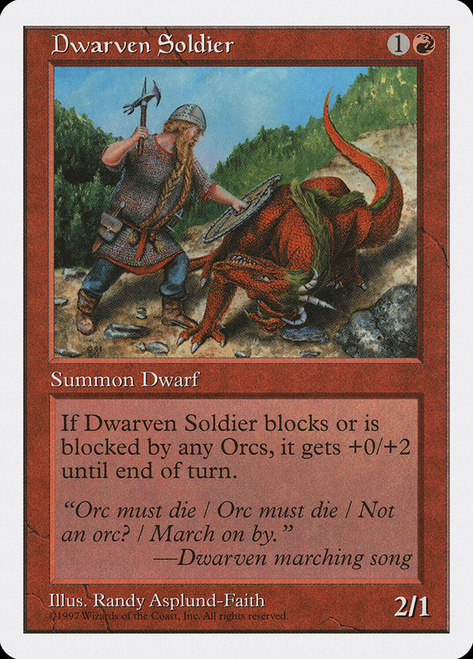 Dwarven Soldier [Fifth Edition] | Golgari Games