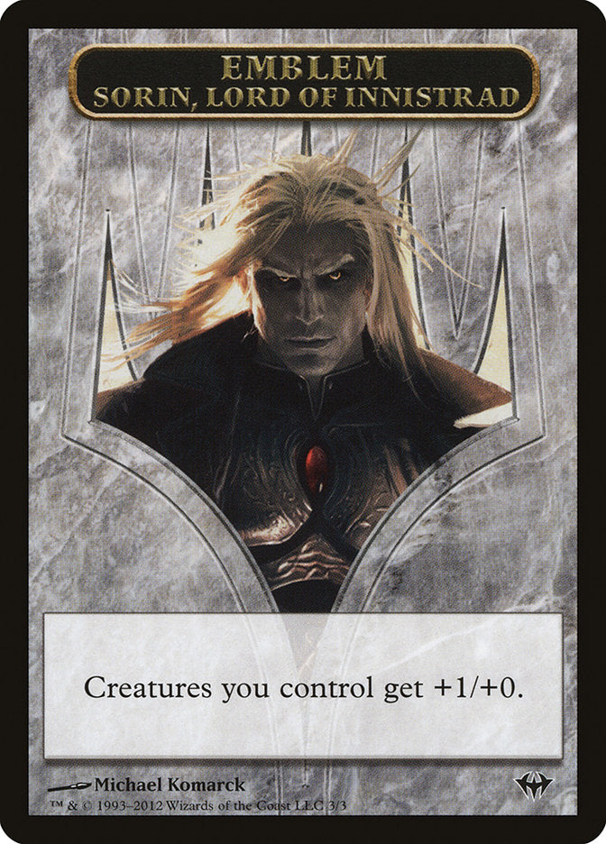 Sorin, Lord of Innistrad Emblem [Dark Ascension Tokens] | Golgari Games