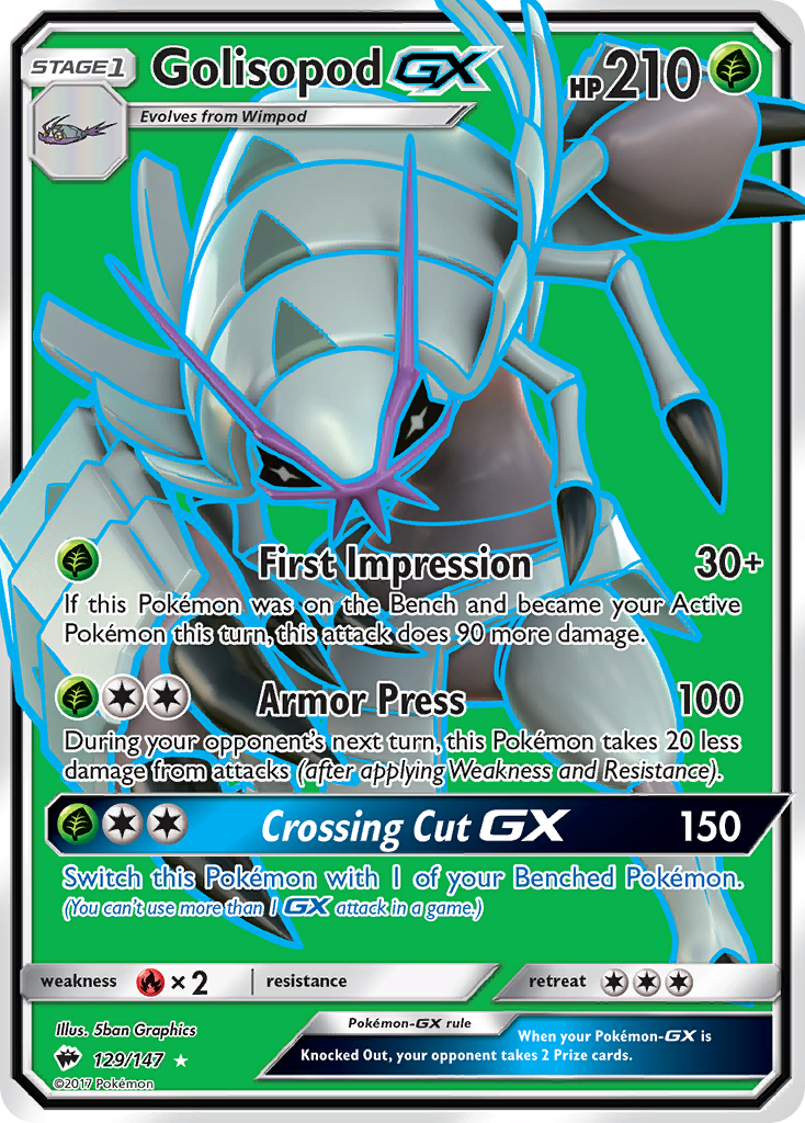 Golisopod GX (129/147) [Sun & Moon: Burning Shadows] | Golgari Games