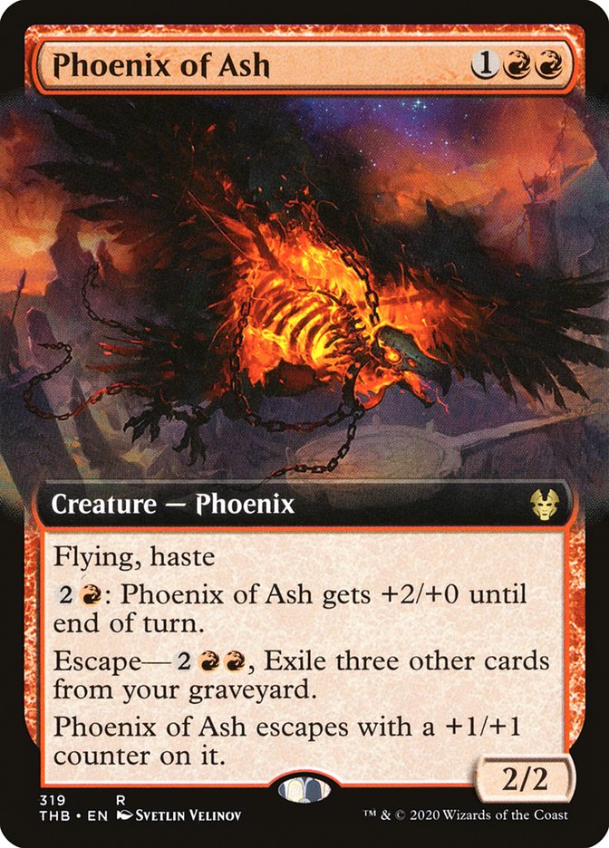 Phoenix of Ash (Extended Art) [Theros Beyond Death] | Golgari Games