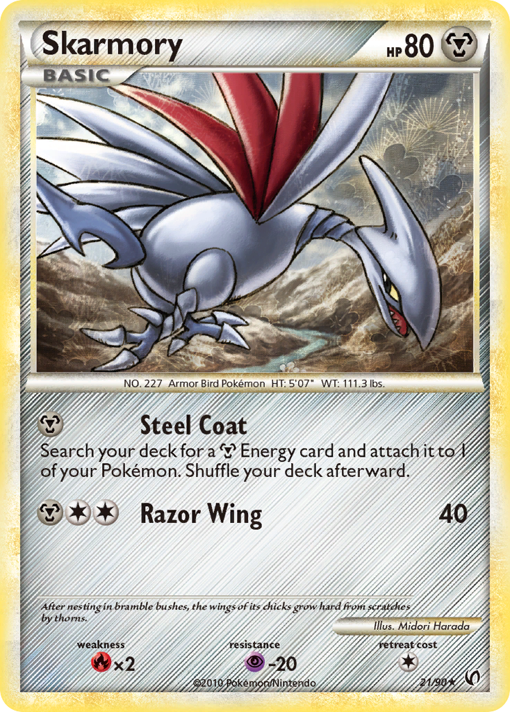 Skarmory (21/90) [HeartGold & SoulSilver: Undaunted] | Golgari Games