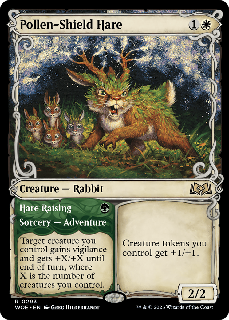 Pollen-Shield Hare // Hare Raising (Promo Pack) [Wilds of Eldraine Promos] | Golgari Games