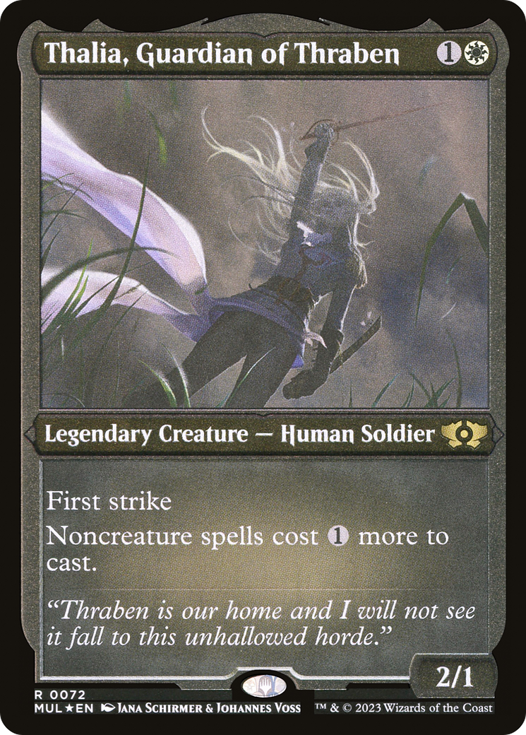 Thalia, Guardian of Thraben (Foil Etched) [Multiverse Legends] | Golgari Games