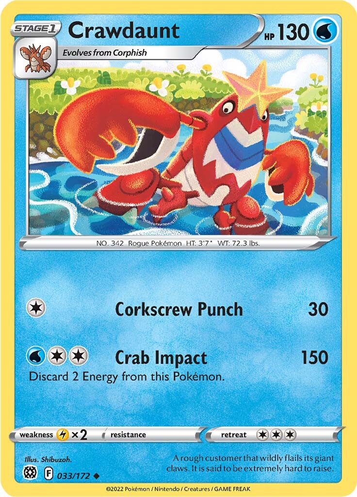 Crawdaunt (033/172) [Sword & Shield: Brilliant Stars] | Local Legends