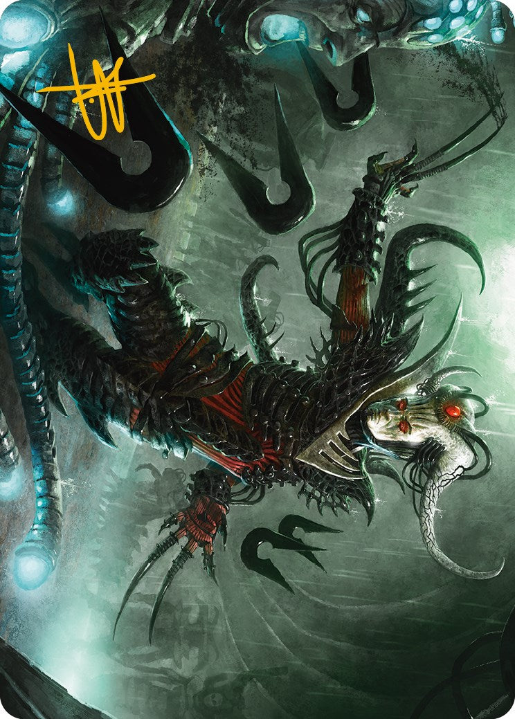 Vraan, Executioner Thane Art Card (Gold-Stamped Signature) [Phyrexia: All Will Be One Art Series] | Local Legends