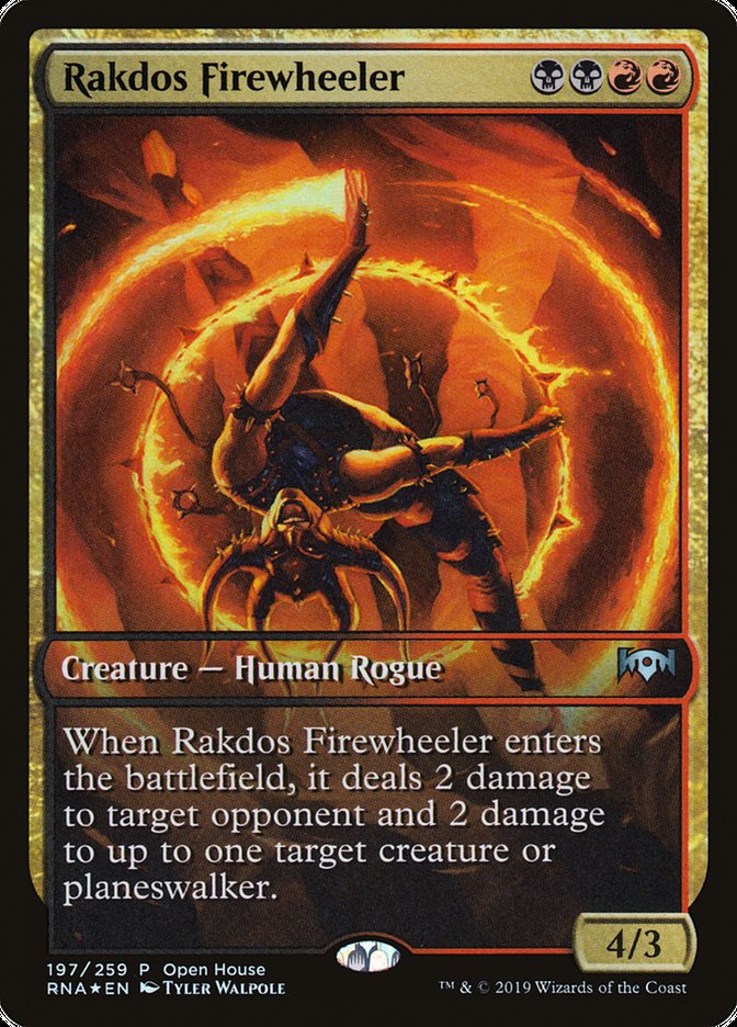 Rakdos Firewheeler (Open House) (Extended Art) [Ravnica Allegiance Promos] | Golgari Games