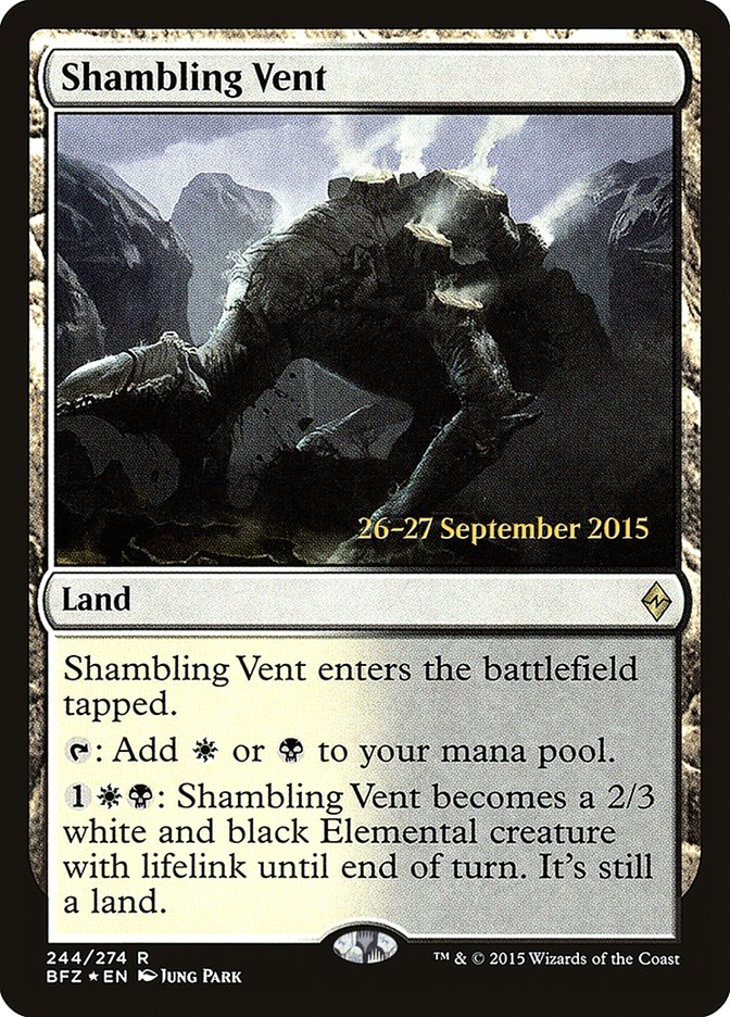 Shambling Vent [Battle for Zendikar Prerelease Promos] | Golgari Games