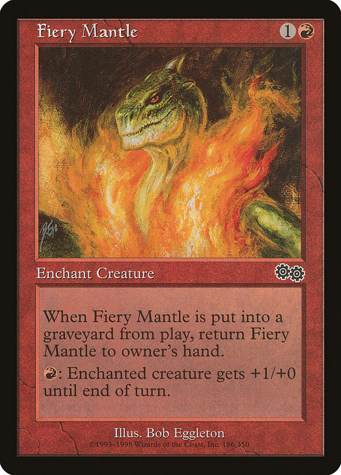 Fiery Mantle [Urza's Saga] | Golgari Games