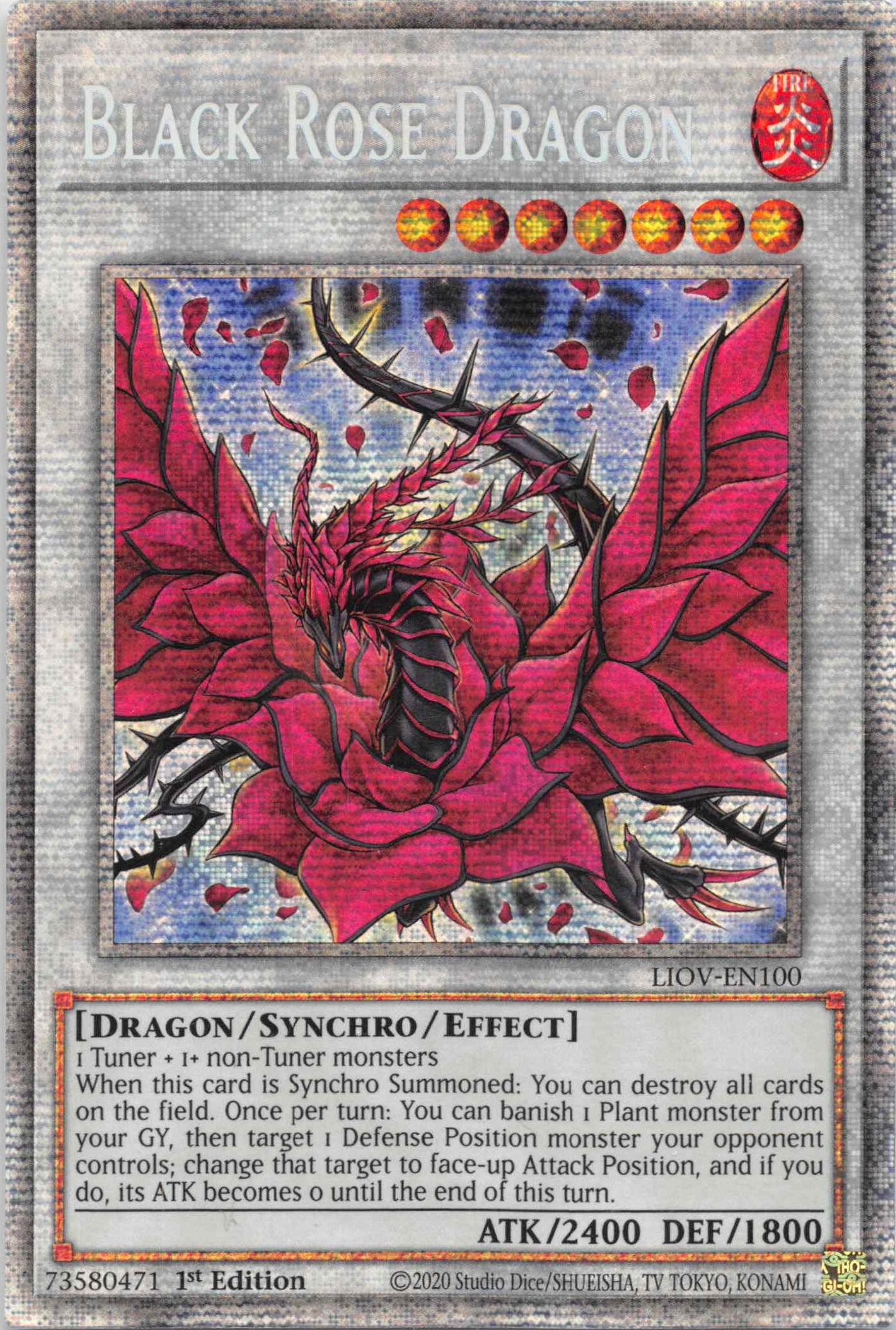 Black Rose Dragon [LIOV-EN100] Starlight Rare | Golgari Games