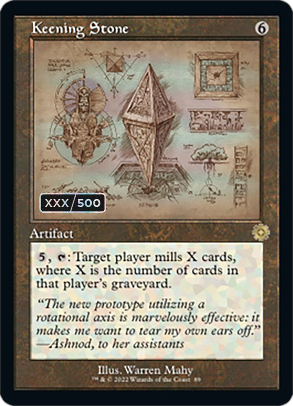 Keening Stone (Retro Schematic) (Serial Numbered) [The Brothers' War Retro Artifacts] | Local Legends