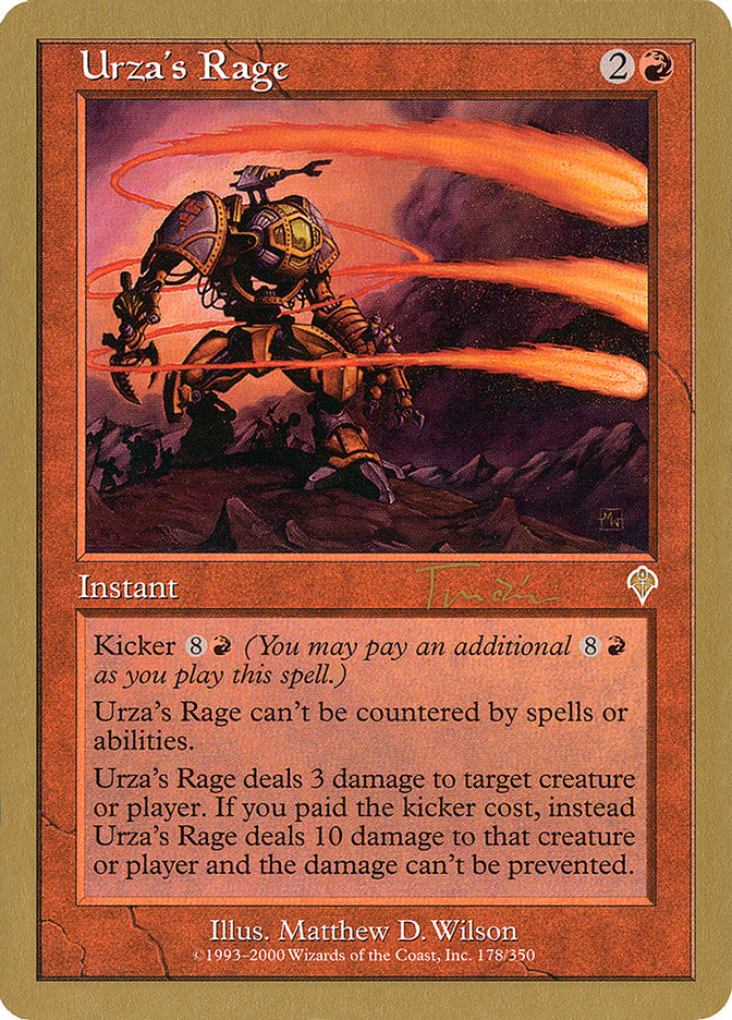 Urza's Rage (Jan Tomcani) [World Championship Decks 2001] | Golgari Games