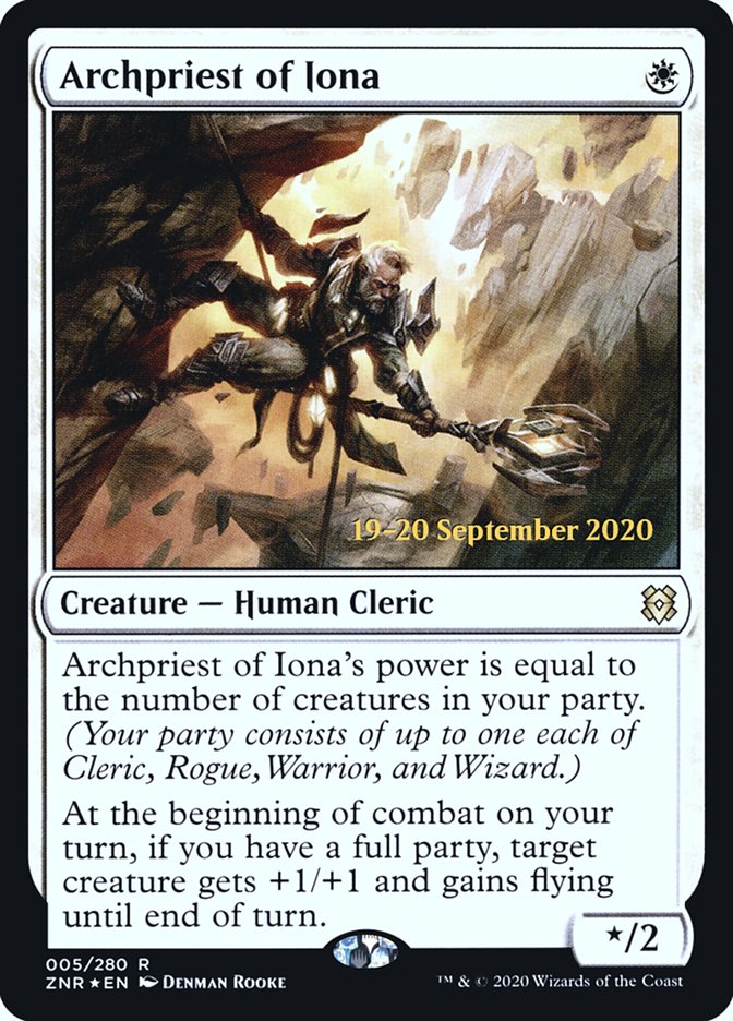 Archpriest of Iona [Zendikar Rising Prerelease Promos] | Local Legends