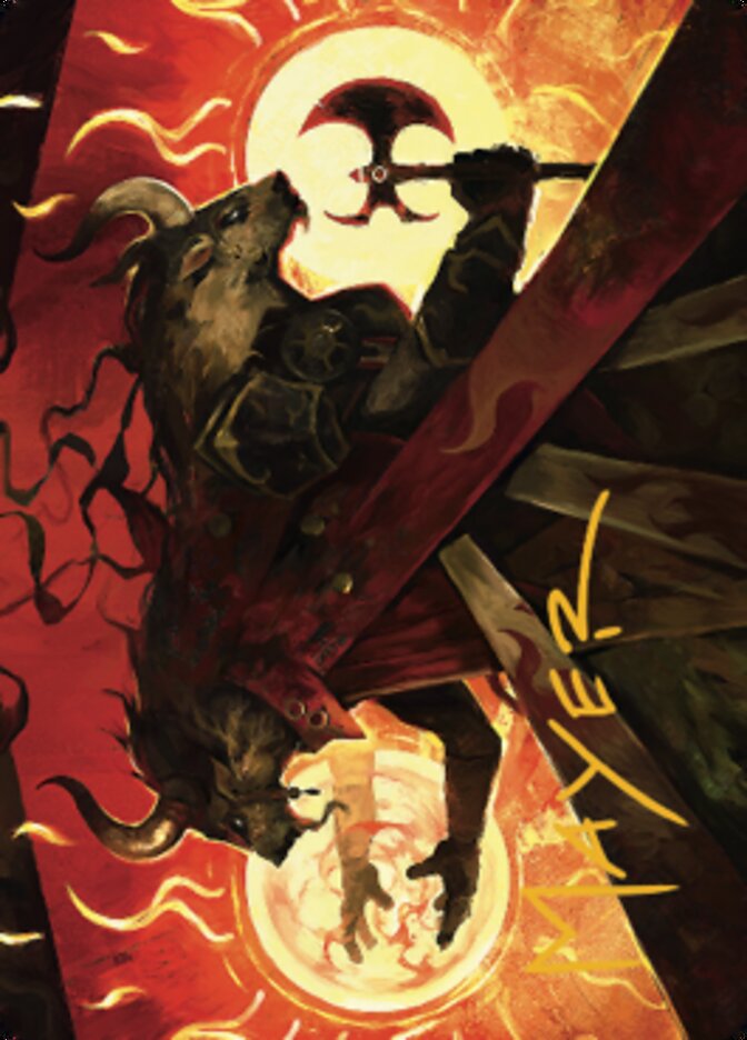 Hurloon Battle Hymn Art Card (Gold-Stamped Signature) [Dominaria United Art Series] | Local Legends