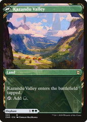 Kazandu Mammoth // Kazandu Valley (Showcase) [Zendikar Rising] | Golgari Games