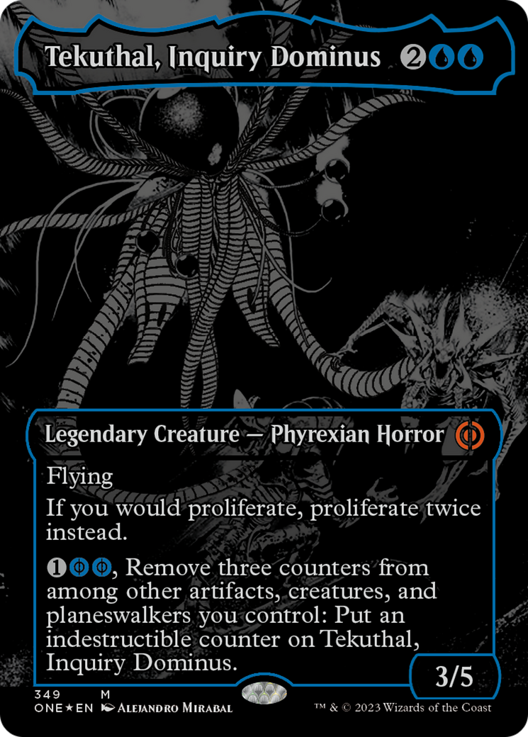 Tekuthal, Inquiry Dominus (Oil Slick Raised Foil) [Phyrexia: All Will Be One] | Golgari Games