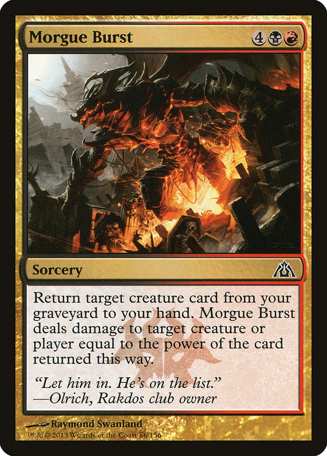 Morgue Burst [Dragon's Maze] | Golgari Games