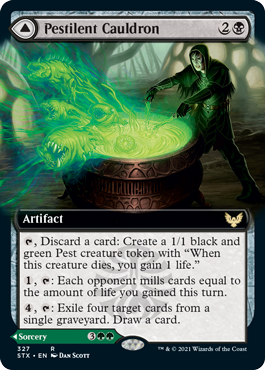 Pestilent Cauldron // Restorative Burst (Extended Art) [Strixhaven: School of Mages] | Local Legends