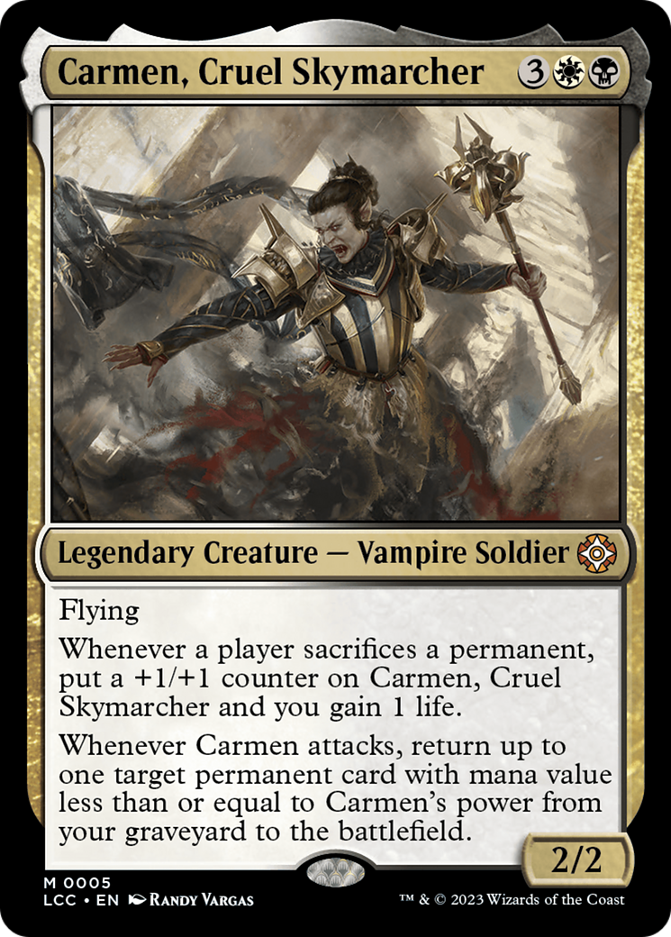 Carmen, Cruel Skymarcher [The Lost Caverns of Ixalan Commander] | Golgari Games