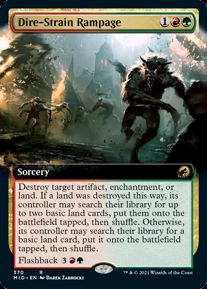 Dire-Strain Rampage (Extended Art) [Innistrad: Midnight Hunt] | Local Legends
