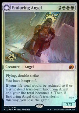 Enduring Angel // Angelic Enforcer [Innistrad: Midnight Hunt Prerelease Promos] | Golgari Games