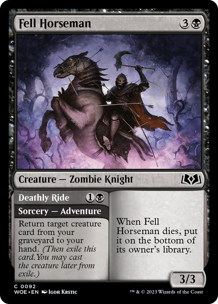 Fell Horseman // Deathly Ride [Wilds of Eldraine] | Golgari Games