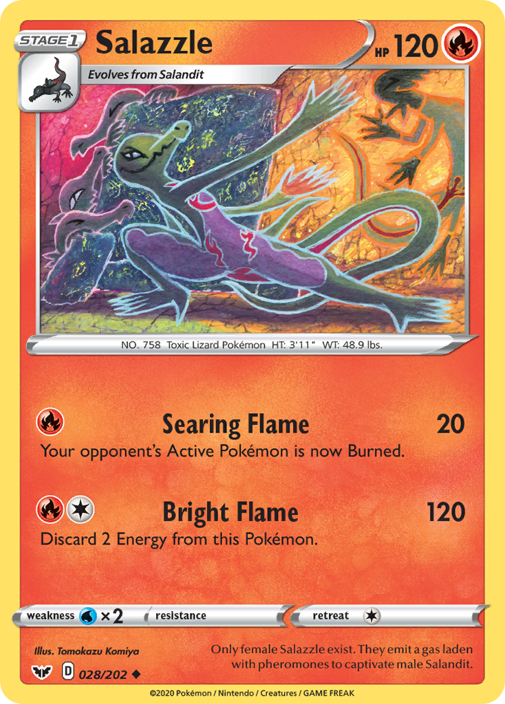 Salazzle (028/202) [Sword & Shield: Base Set] | Golgari Games