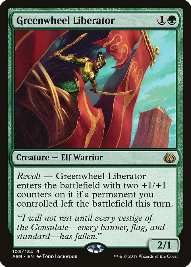 Greenwheel Liberator [Aether Revolt] | Golgari Games