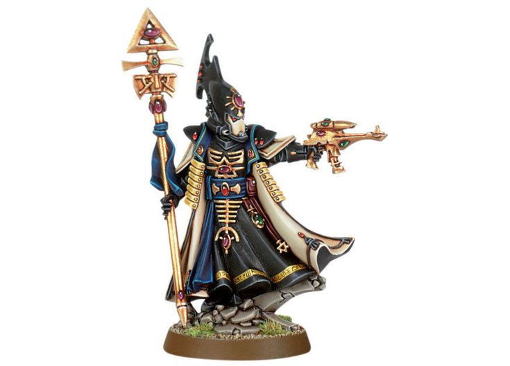 Warhammer 40k: Aeldari Farseer with staff | Golgari Games