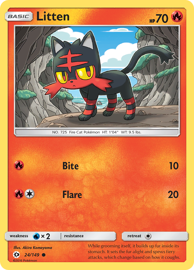 Litten (24/149) [Sun & Moon: Base Set] | Golgari Games