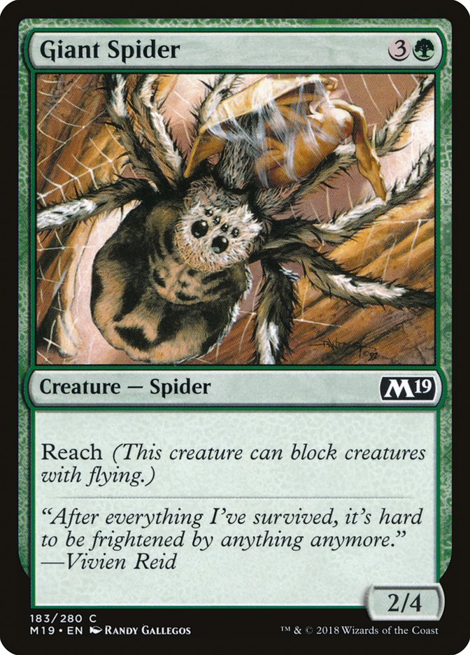 Giant Spider [Core Set 2019] | Golgari Games