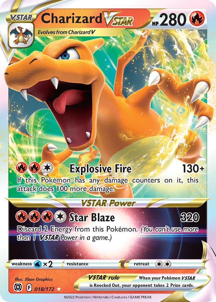 Charizard VSTAR (018/172) (Jumbo Card) [Sword & Shield: Brilliant Stars] | Golgari Games