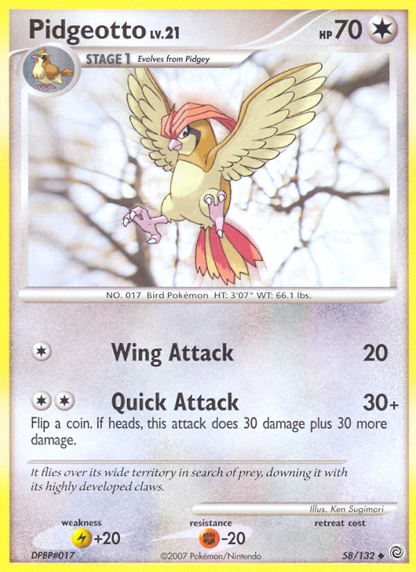 Pidgeotto (58/132) [Diamond & Pearl: Secret Wonders] | Golgari Games