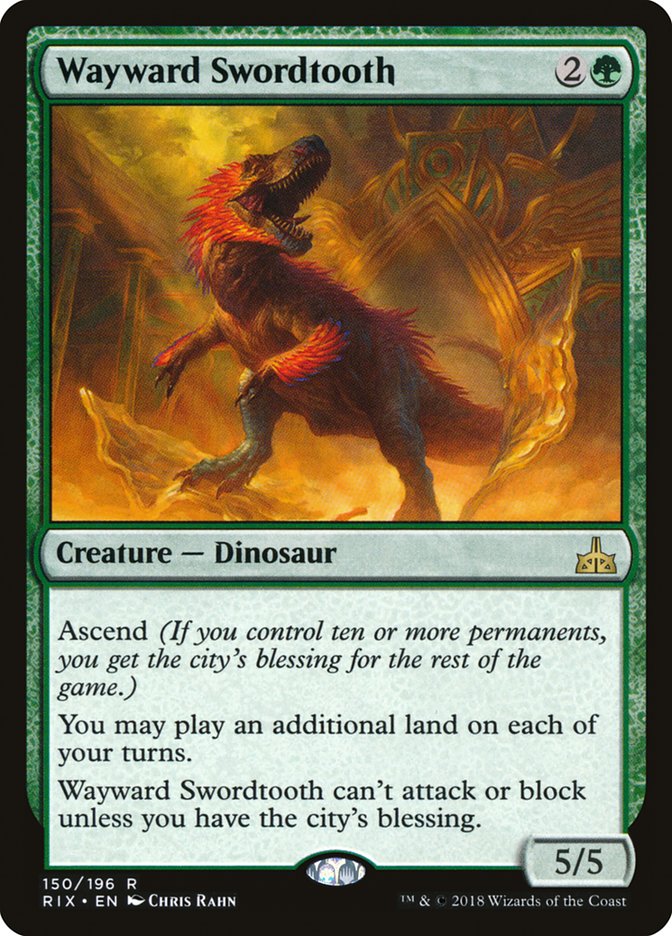 Wayward Swordtooth [Rivals of Ixalan] | Golgari Games